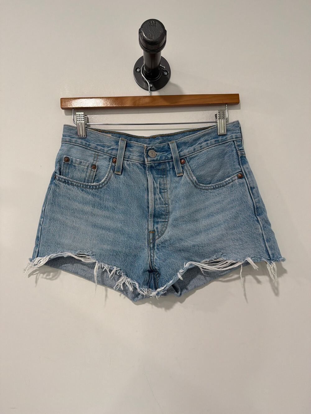 Levi's 501 Jean Shorts Cutoff 2.5" Blue Size 25